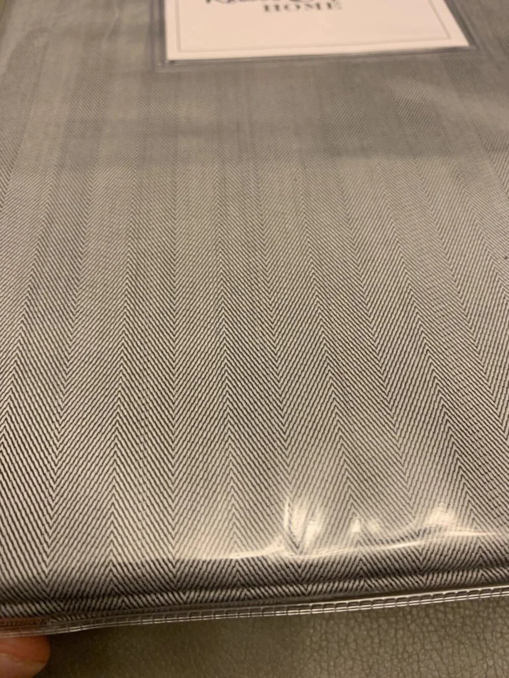 Robert Graham Home Charcoal King Sham Herringbone $175 Iris Collection
